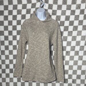 Prana Calexa Women's Taupe Cowl Neck Sweater size Medium
